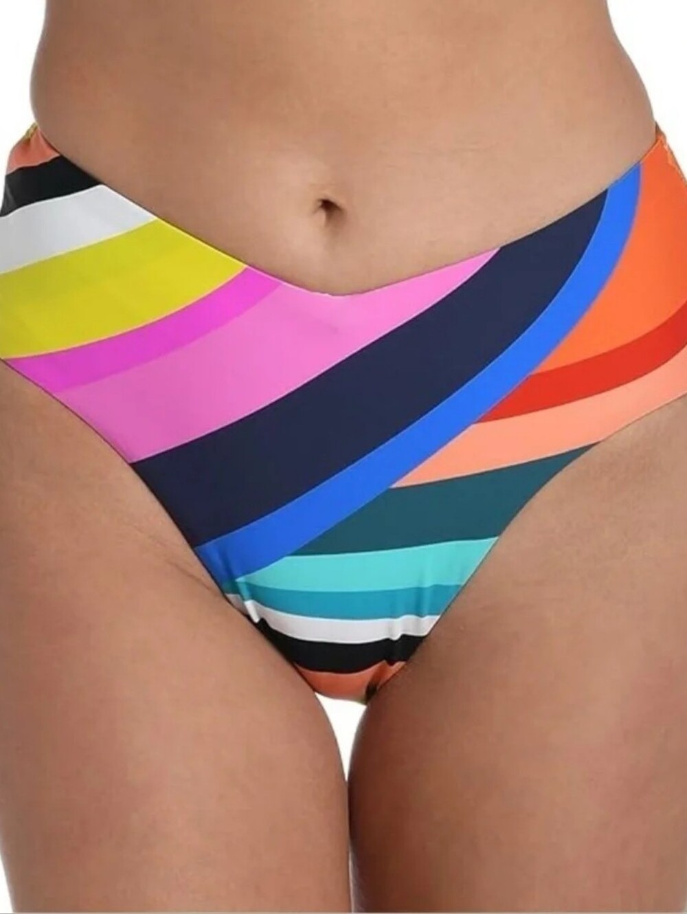 La Blanca Sunscape V-Front High Waist Bikini Bottom Swim Tummy Control NWT Sz 16